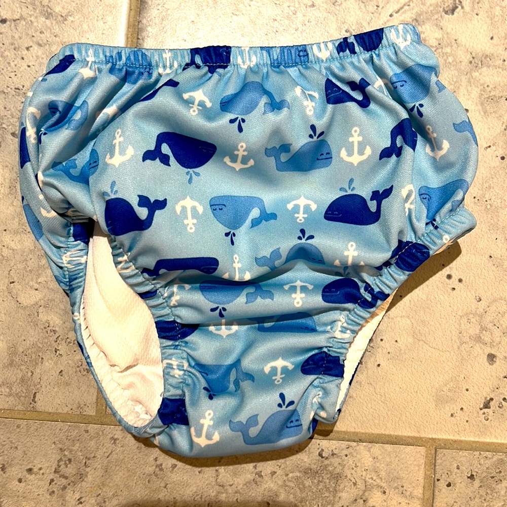EUC i play. Whale themed baby swim diaper 24 months size UPF 50+